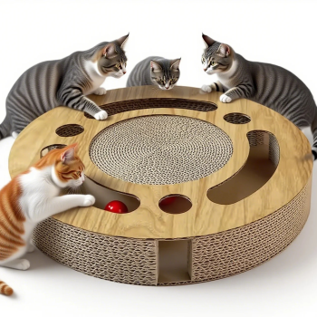 2025 Sustainable Eco Friendly Multifunctional Corrugated Cat Toy Cat Supplies Customization Cat Scratching Board with Indoor