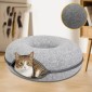 Cute Eco-Friendly Round Cat Tunnel Bed Comfortable Cat Furniture Tunnel Bed