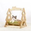 Pet Hammock Wood Cat Swing Hammock Bed Shaker Hanging Cat Swing Bed for Cat