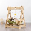 Pet Hammock Wood Cat Swing Hammock Bed Shaker Hanging Cat Swing Bed for Cat