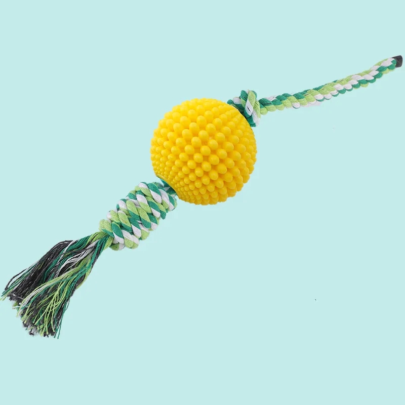 Pet Toys TPR Sound Corn Ball Knot Dog Molar Teeth Cleaning Puppy Toy Ball 90g Small Dog