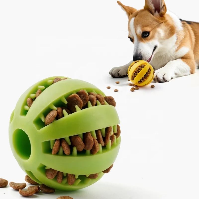 Pet Manufacturer Rolling Dog Ball Interactive Dog Toy Slow Feeder Chew Pet Dog Toys Treat Dispenser Toy