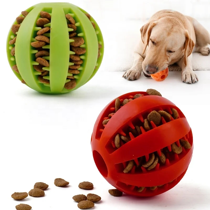 Pet Manufacturer Rolling Dog Ball Interactive Dog Toy Slow Feeder Chew Pet Dog Toys Treat Dispenser Toy