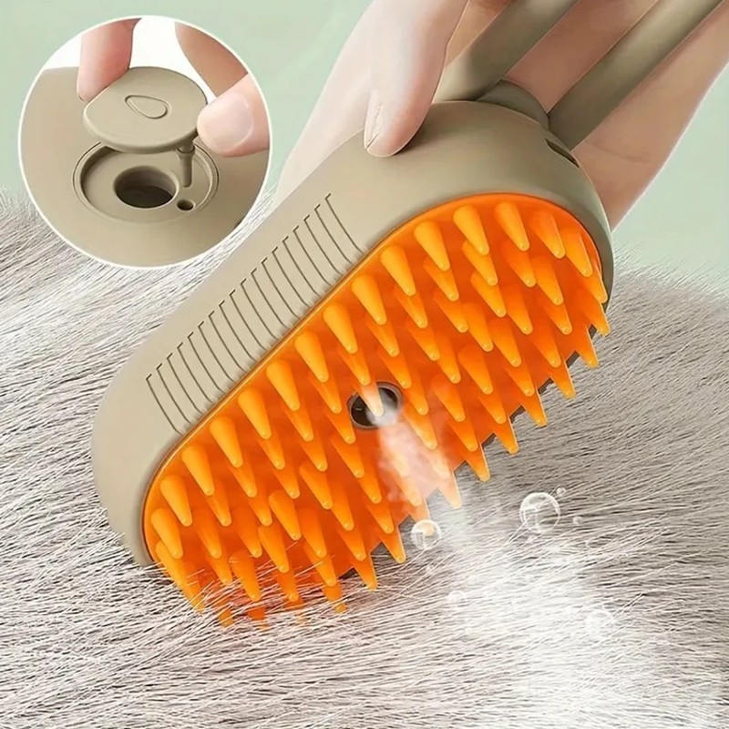 Cat Steam Brush Dog Hair Cleaning Remover Brush Cat Spray Brush for Pet Massage