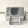 Heavy-Duty Stainless Steel Cat Litter House   Fully Enclosed  Easy Clean  Ultra Private