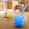 Interactive Cat Ball Toy Automatic Rolling Ball with Tail Rechargeable Smart Pet Interactive Toy Intelligent Mouse for Cat
