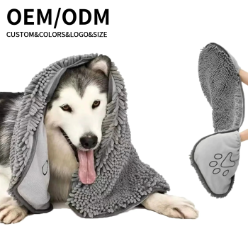 OEM ODM Custom Luxury Pet Bath Towel Cleaning Quick-Drying Towel for Bathing Swimming Pet Dog cat Portable