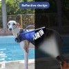 Dog Life Vest with Inflatable Airbag, Reflective Dog Life Jacket for Swimming Safety,Adjustable Pet Rescue Jacket,Red/Green/Blue